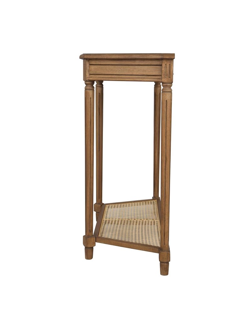 Lenora Demilune Lenora Demilune Console Table w/Cane Shelf