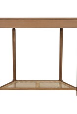 Lenora Demilune Lenora Demilune Console Table w/Cane Shelf