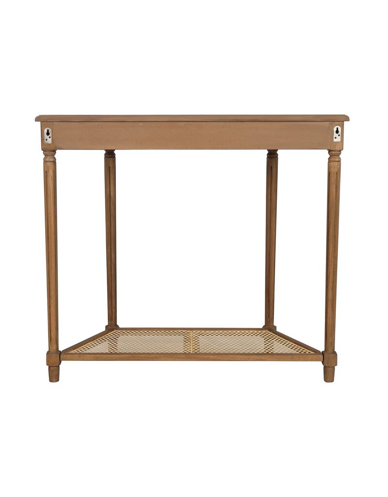 Lenora Demilune Lenora Demilune Console Table w/Cane Shelf
