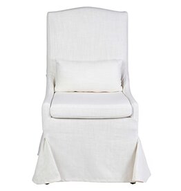 Arabella Arabella Slipcovered Dining Chair, Cream Linen, EACH