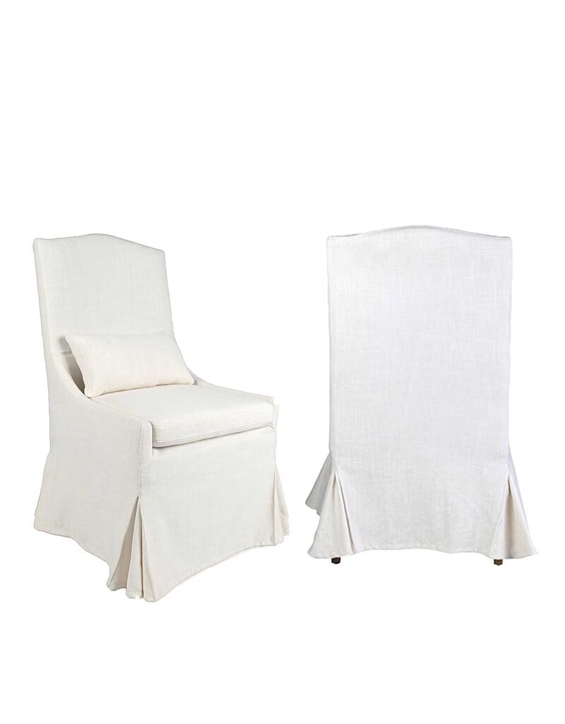 Arabella Arabella Slipcovered Dining Chair, Cream Linen, EACH