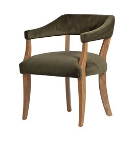 Hans Horseshoe Hans Horseshoe Armchair - Olive Green Velvet