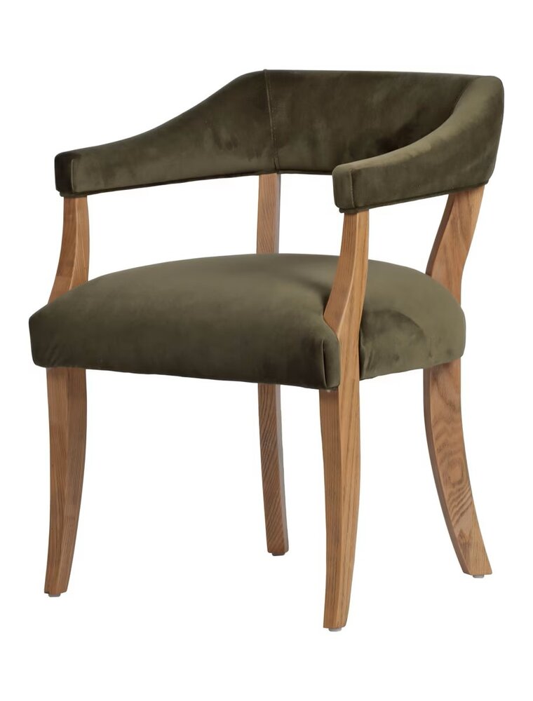 Hans Horseshoe Hans Horseshoe Armchair - Olive Green Velvet