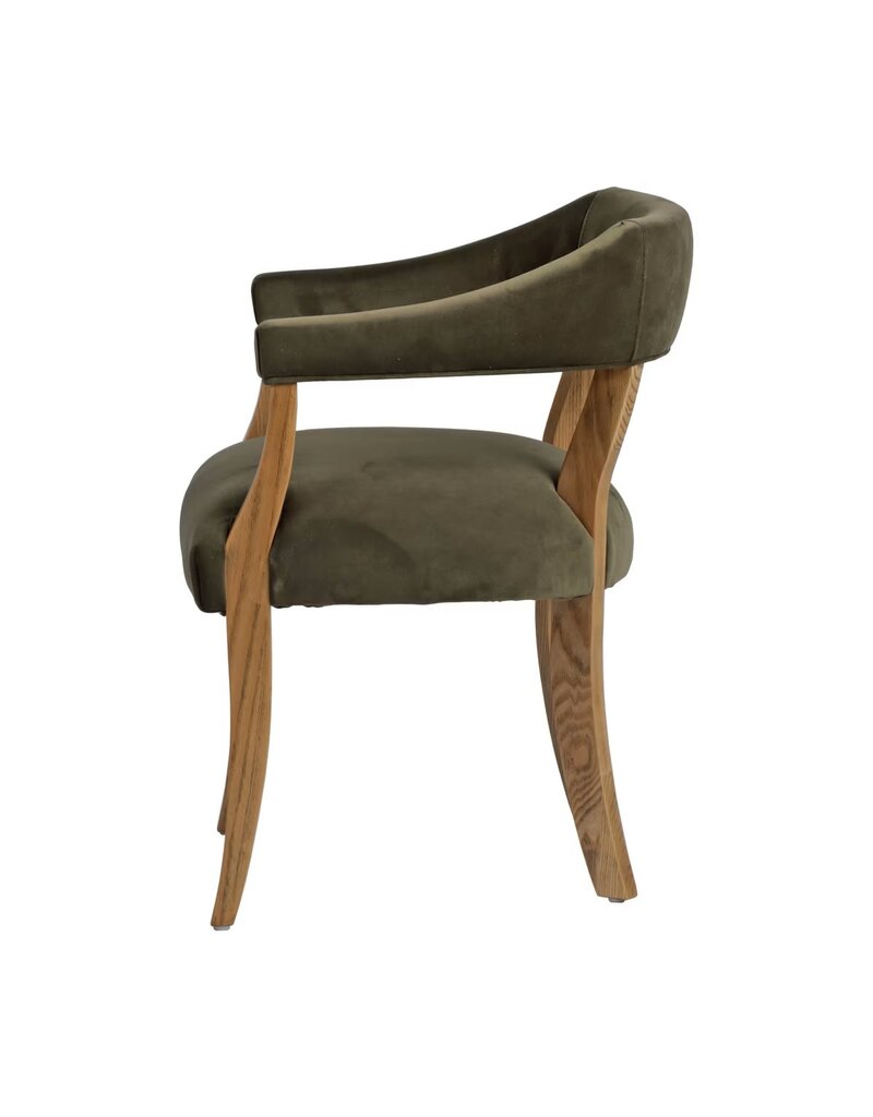 Hans Horseshoe Hans Horseshoe Armchair - Olive Green Velvet