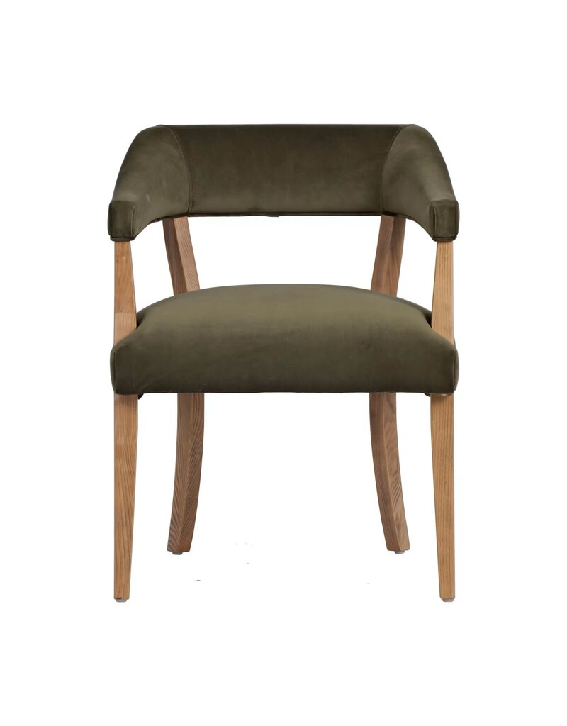 Hans Horseshoe Hans Horseshoe Armchair - Olive Green Velvet