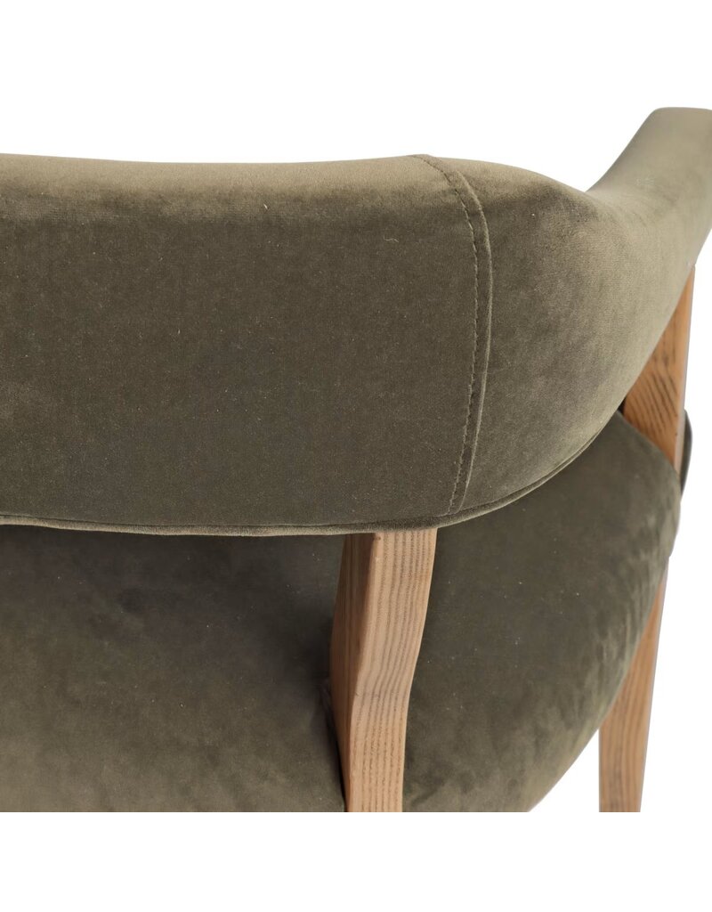 Hans Horseshoe Hans Horseshoe Armchair - Olive Green Velvet