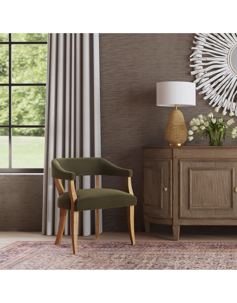 Hans Horseshoe Hans Horseshoe Armchair - Olive Green Velvet