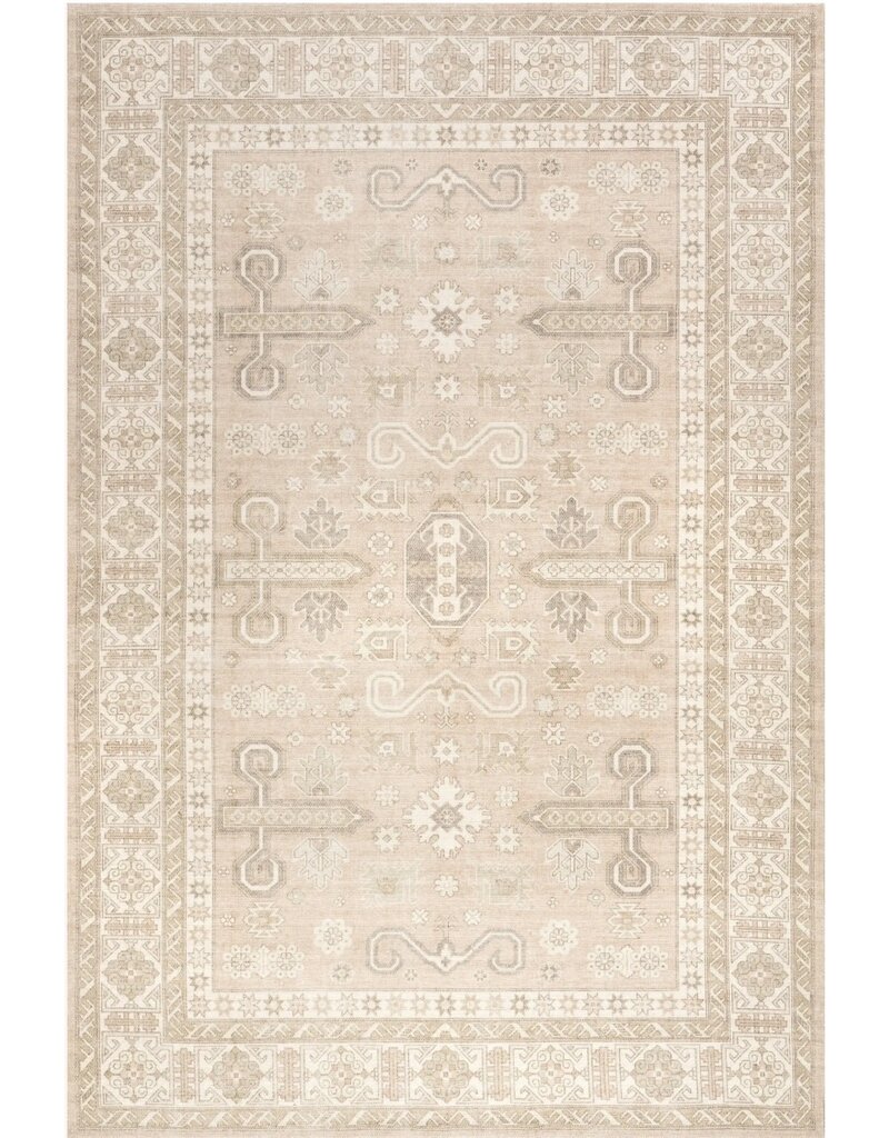 Evergreen 10' x 14' Fae Wool & Cotton Area Rug - Beige