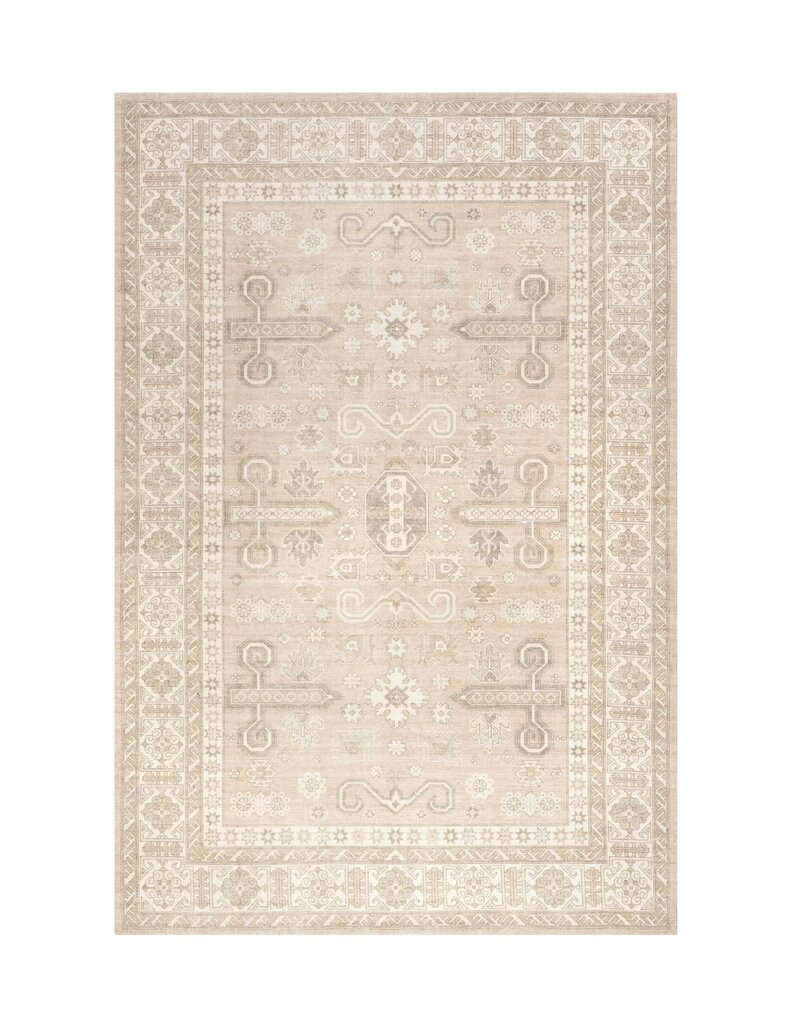 Evergreen 10' x 14' Fae Wool & Cotton Area Rug - Beige