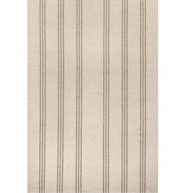 Evergreen 9' x 12' Hawthorn Striped Wool Area Rug - Ivory