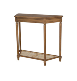Lenora Demilune Lenora Demilune Console Table w/Cane Shelf