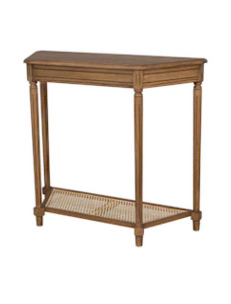 Lenora Demilune Lenora Demilune Console Table w/Cane Shelf