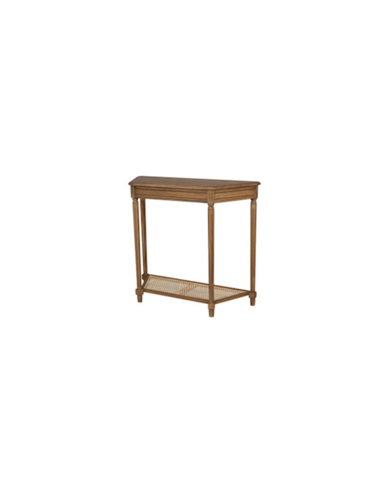 Lenora Demilune Lenora Demilune Console Table w/Cane Shelf