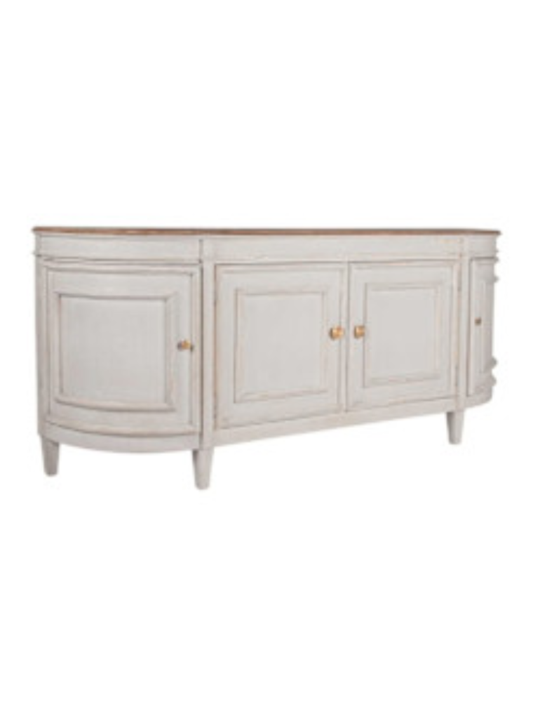 Claude Bow Claud Bow Front Sideboard, Light Grey