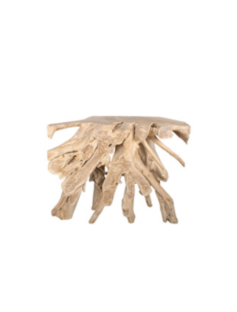 Teak Natura Root Console Table, Natural