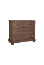 Joan Joan 3 Drawer Mango Wood Dresser - Dark Brown