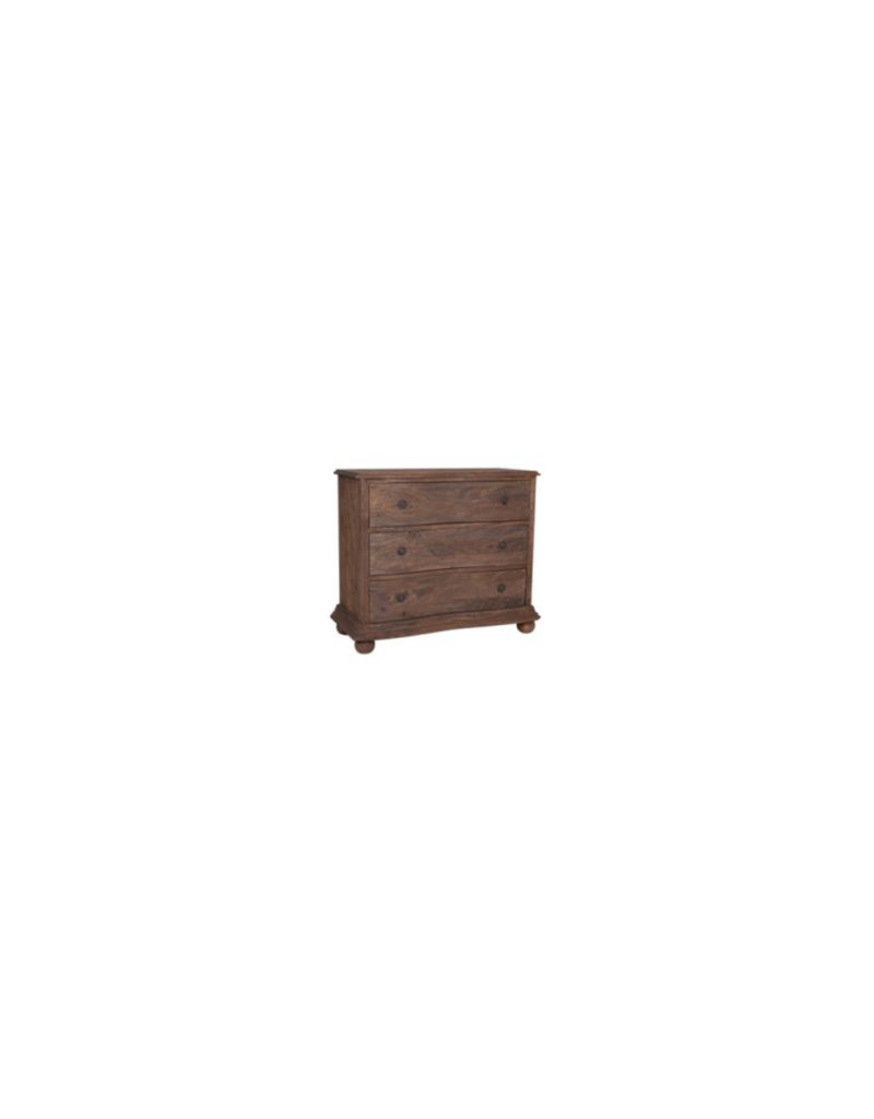 Joan Joan 3 Drawer Mango Wood Dresser - Dark Brown