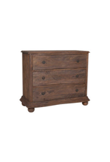 Mango Joan 3 Drawer Mango Wood Dresser, Dark Brown