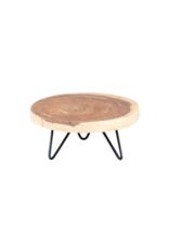 Teak 9" Round Wooden Teak Riser