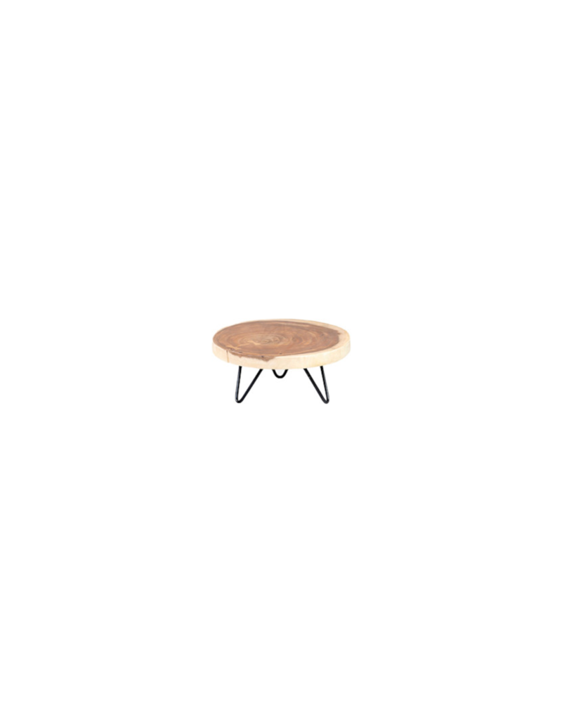 Teak 9" Round Wooden Teak Riser