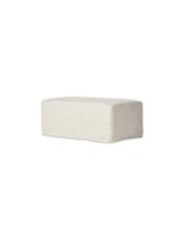 Maddox Maddox Slipcover Ottoman, Evere Creme