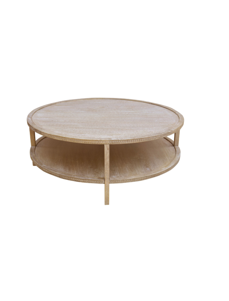Southern Sky Taylor 48" Round Coffee Table - Light Wood