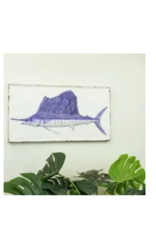 12" x 22" Blue Sailfish Wall Art