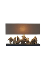 Continental Home Aragon Teak Console Table Lamp
