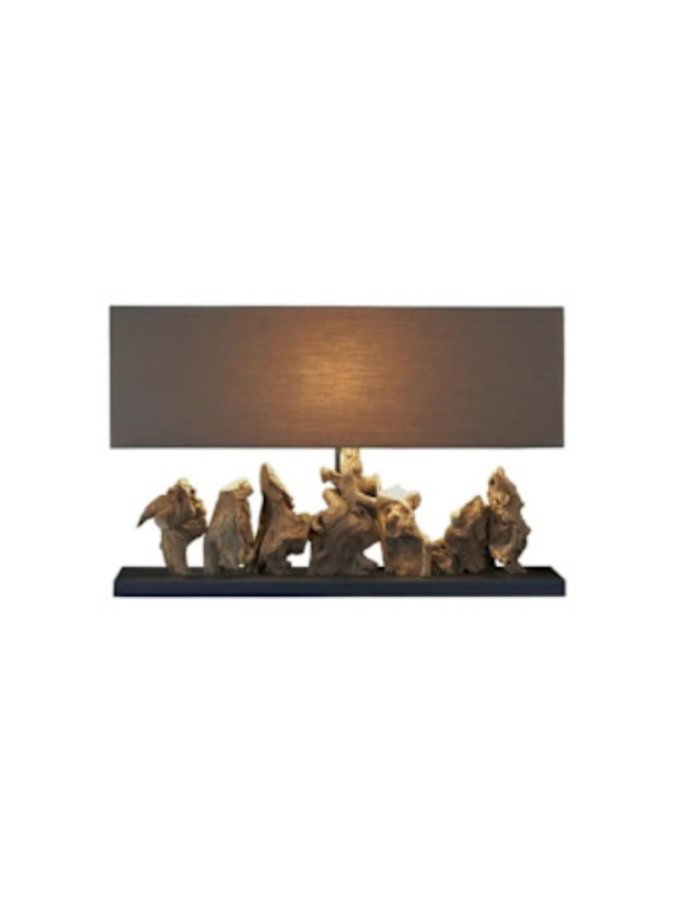 Continental Home Aragon Teak Console Table Lamp