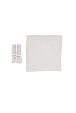 Daily Routines Natural 18" Square Stonewashed Linen Napkins, Set of 4