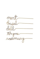 Gold Wire Herb Markers - Set of 5