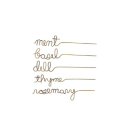 Gold Wire Herb Markers - Set of 5