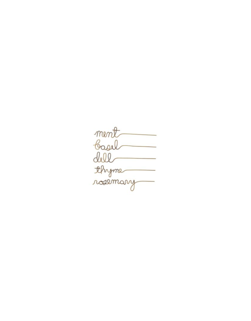 Gold Wire Herb Markers - Set of 5
