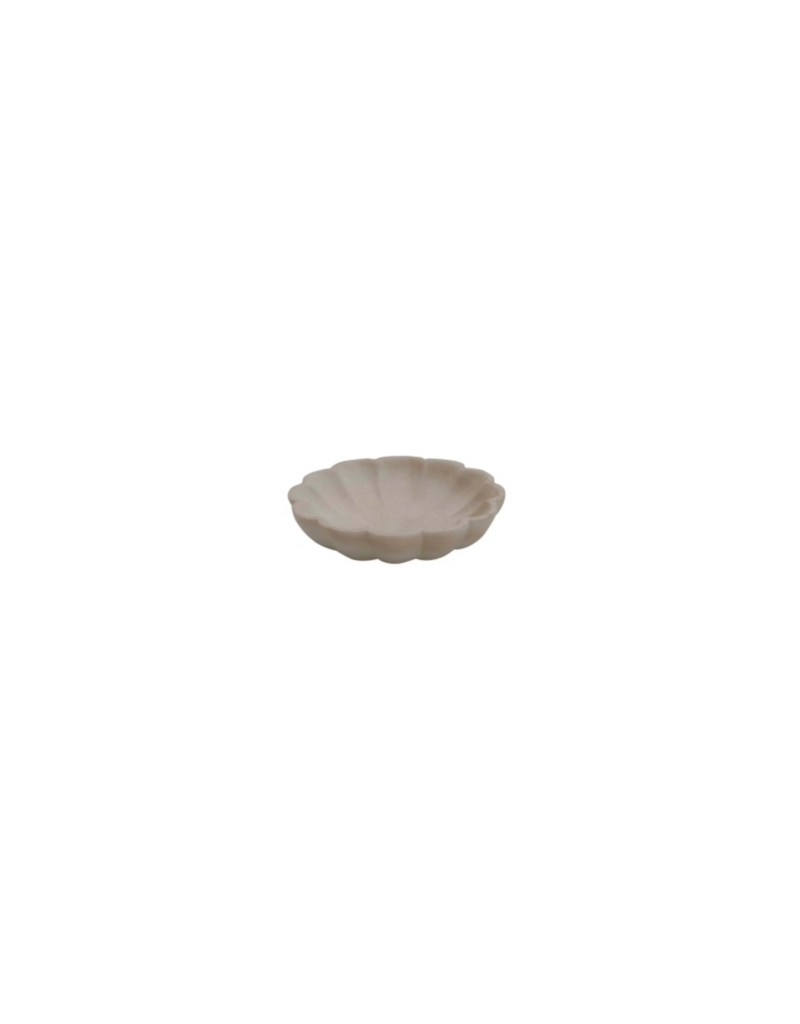 Cheers Carved Marble Flower Shaped Dish