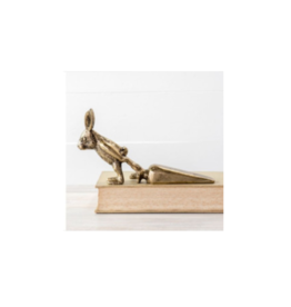 Gold Rabbit Door Stopper