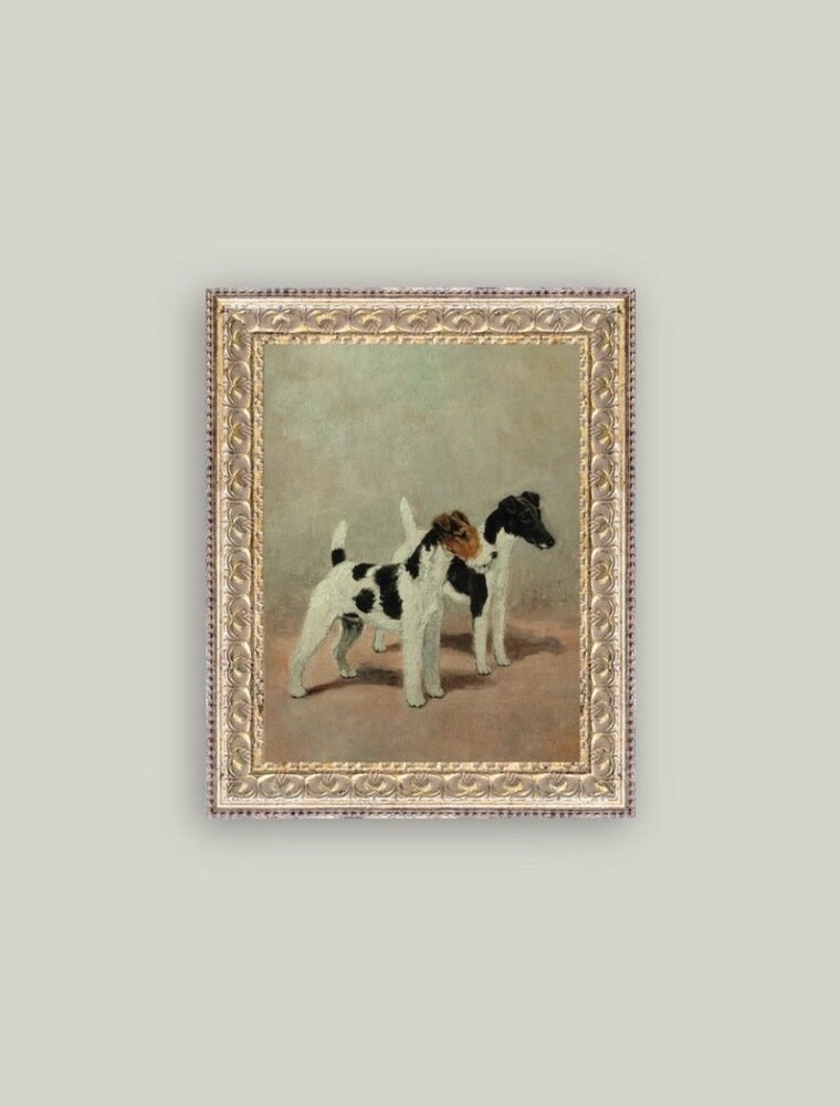 Petal Lane 8x10 Two Fox Terriers Art