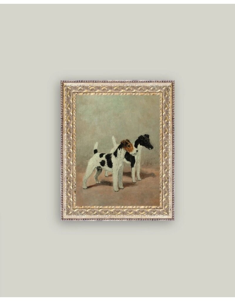Petal Lane 8x10 Two Fox Terriers Art