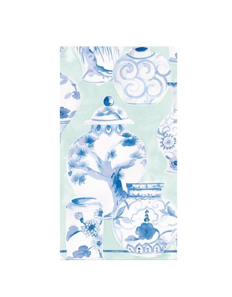 Caspari Guest Towel Glazed Porcelain Celadon