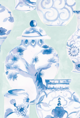 Caspari Cocktail Glazed Porcelain Celadon