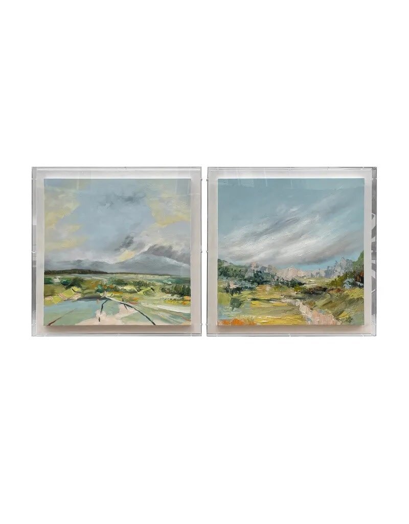 Crestview 32x32 Greene Lands 2 (Painted canvas in Acrylic  Shadow Box) (EACH)