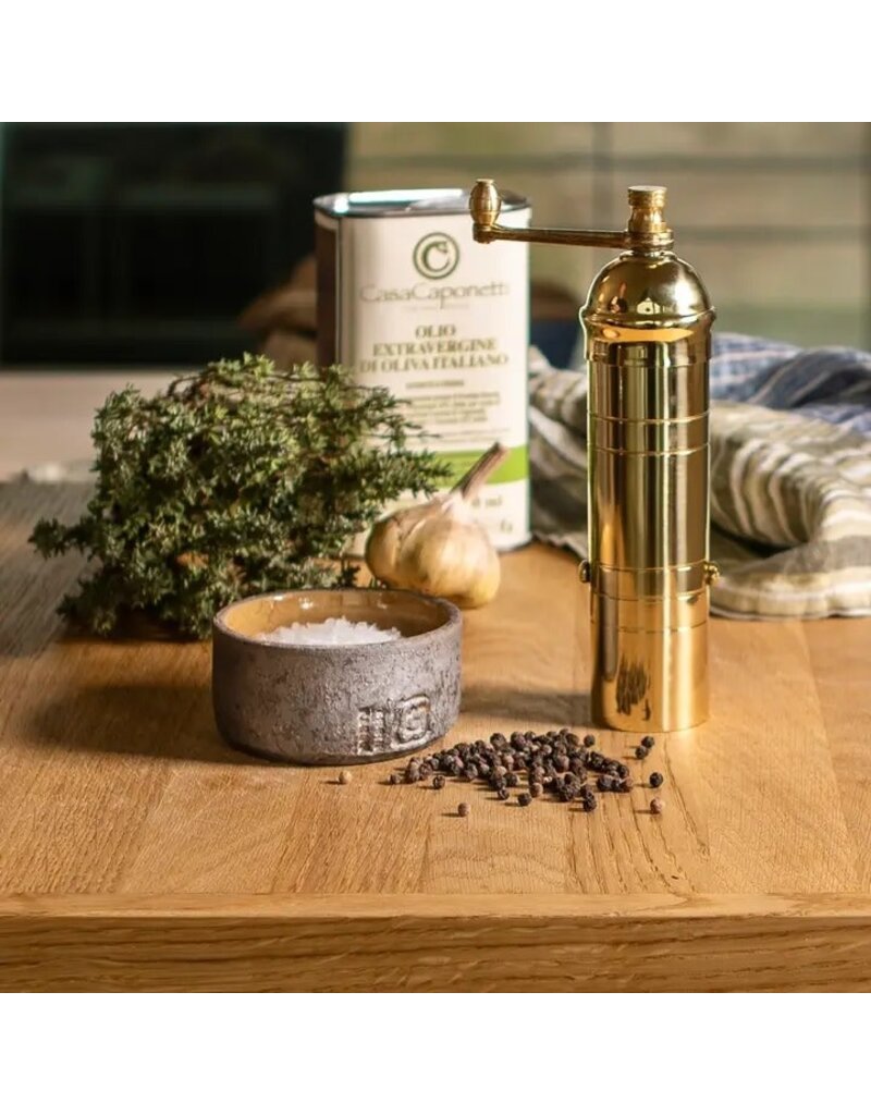 Rune-Jakobsen Design 7" Pepper Grinder 'Small Brass Mill'