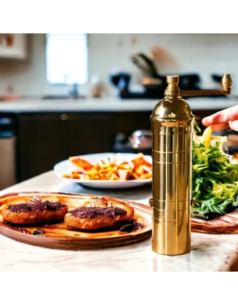 Rune-Jakobsen Design 7" Pepper Grinder 'Small Brass Mill'