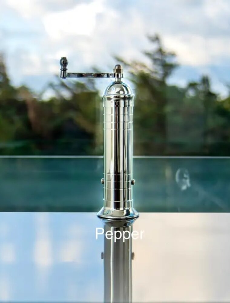 Rune-Jakobsen Design 9" Pepper Grinder 'Chrome Mill'