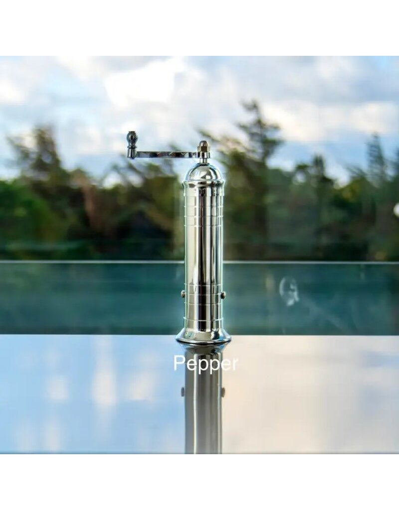 Rune-Jakobsen Design 9" Pepper Grinder 'Chrome Mill'