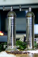 Rune-Jakobsen Design 9" Pepper Grinder 'Chrome Mill'
