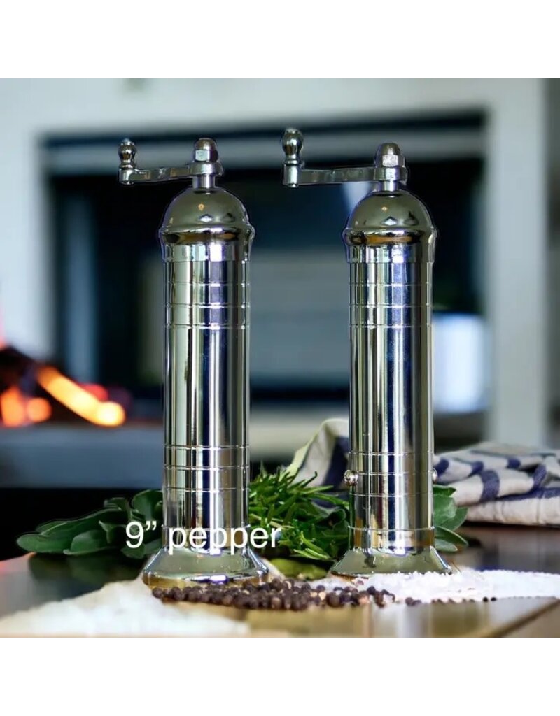 Rune-Jakobsen Design 9" Pepper Grinder 'Chrome Mill'