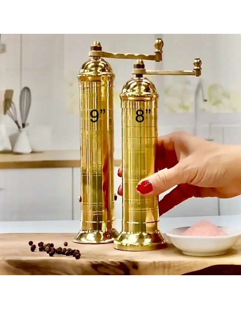 Rune-Jakobsen Design 9" Pepper Grinder 'Brass Mill'