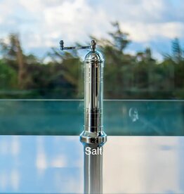 Rune-Jakobsen Design 8" Salt Grinder  'Chrome Mill' polished