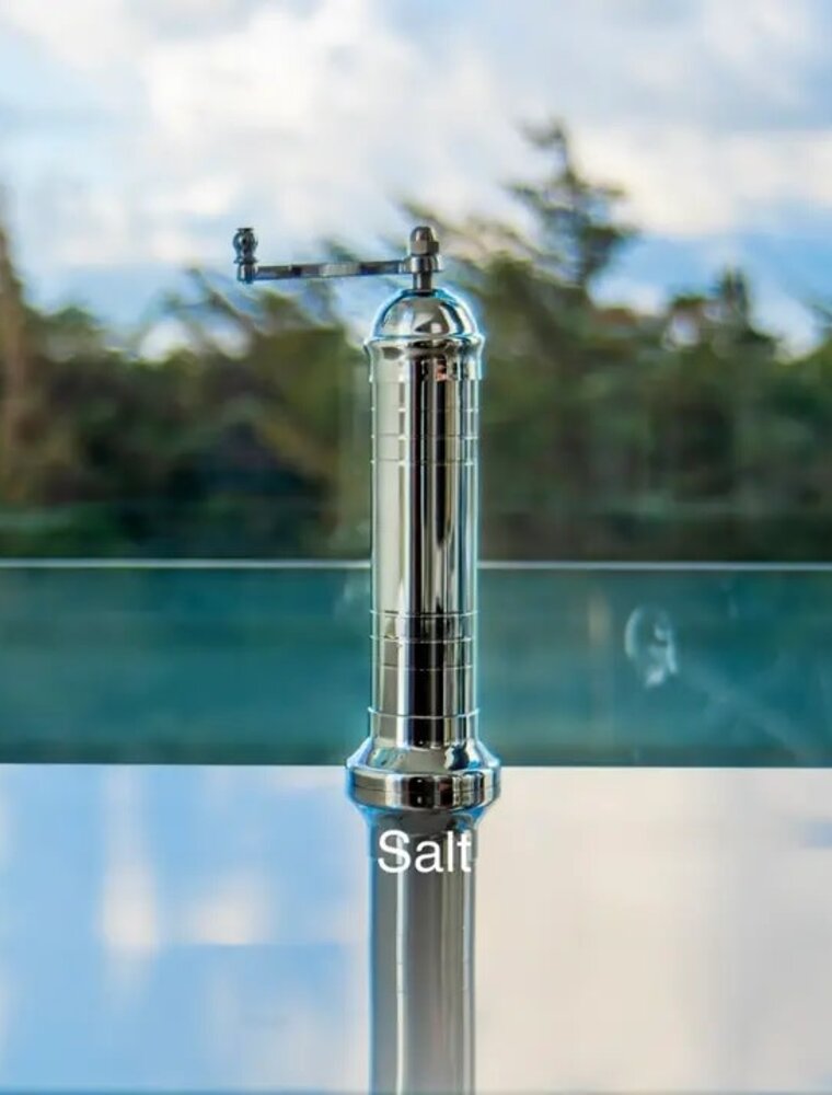 Rune-Jakobsen Design 8" Salt Grinder  'Chrome Mill' polished