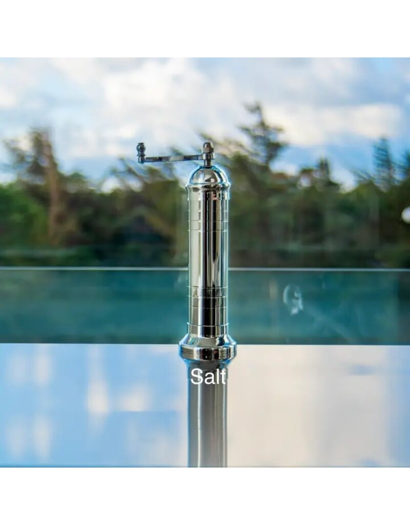 Rune-Jakobsen Design 8" Salt Grinder  'Chrome Mill' polished
